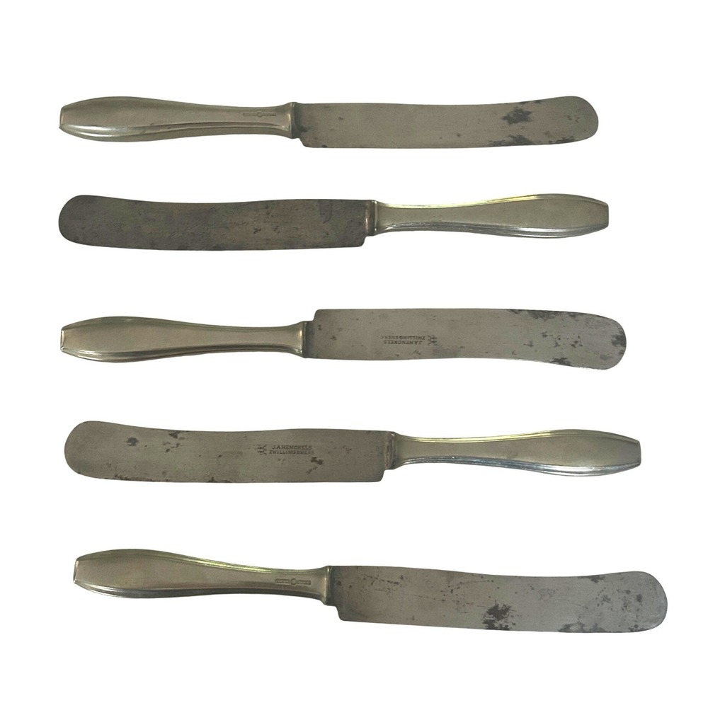 J.A. Henckels Zwilling Steak Knives Germany Vintage Set 5 Rough Collectible